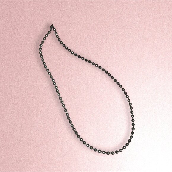 Vintage Gold Beaded Necklace With Intricate Clasp Design - Picture 5 of 5